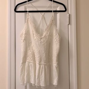 Anthropologie BOHO Kimchi Blue Crochet Lace and Strappy Top
